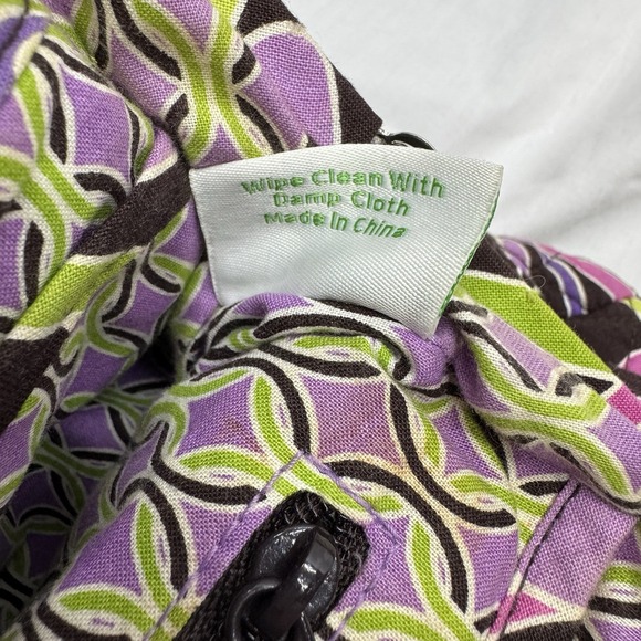 Vera Bradley Alice Loves Me Purple Punch Kiss Lock Purse Bag Quilted Retired - Picture 12 of 14